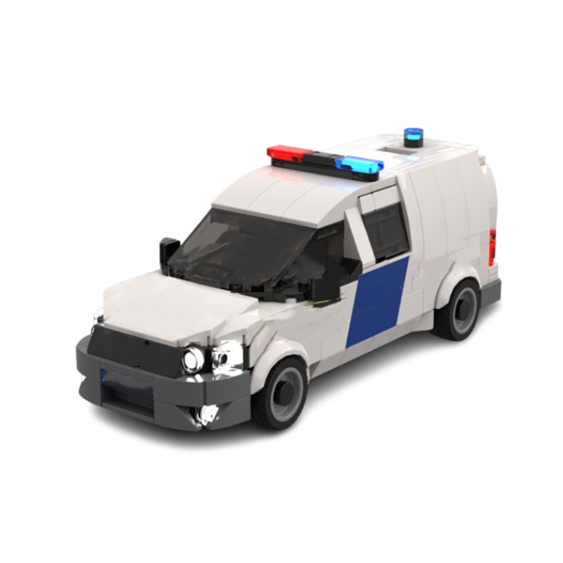 Polisbil och ambulans byggklossar set för barn_voghion.com