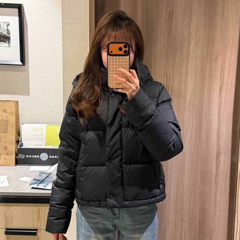 Foreign trade cross-border factory lulu original label four-panel down jacket vest Wunder puff warm winter