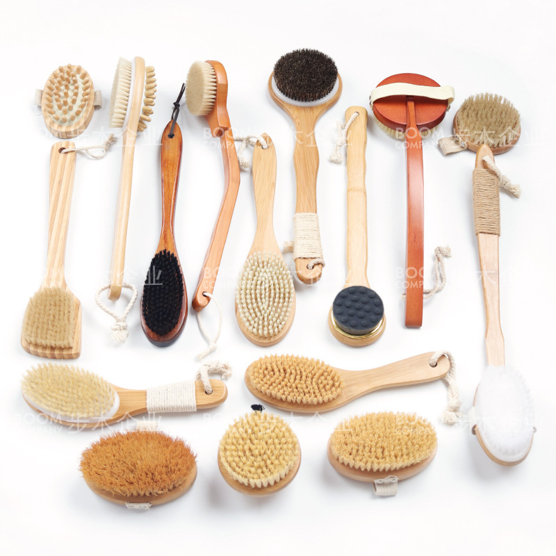 Bath brush wholesale long handle integrated back rub brush bristle body cleaning brush men's bath brush bamboo wood products Bath brush wholesale long handle integrated back rub brush bristle body cleaning brush men's bath brush bamboo wood products
