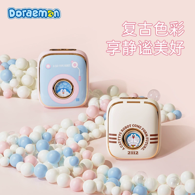 Doraemon retro TWS wireless Bluetooth headset second -generation cute mini -portable semi -in -ear music headset