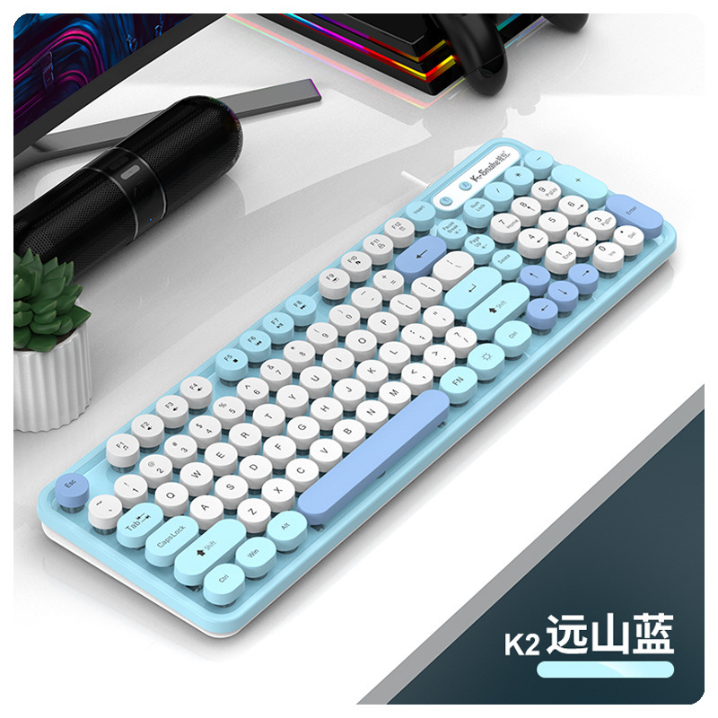 マムシK2有線usbキーボードマウスセットレトロパンク女子デスクトップコンピュータノートオフィスセット|undefined
