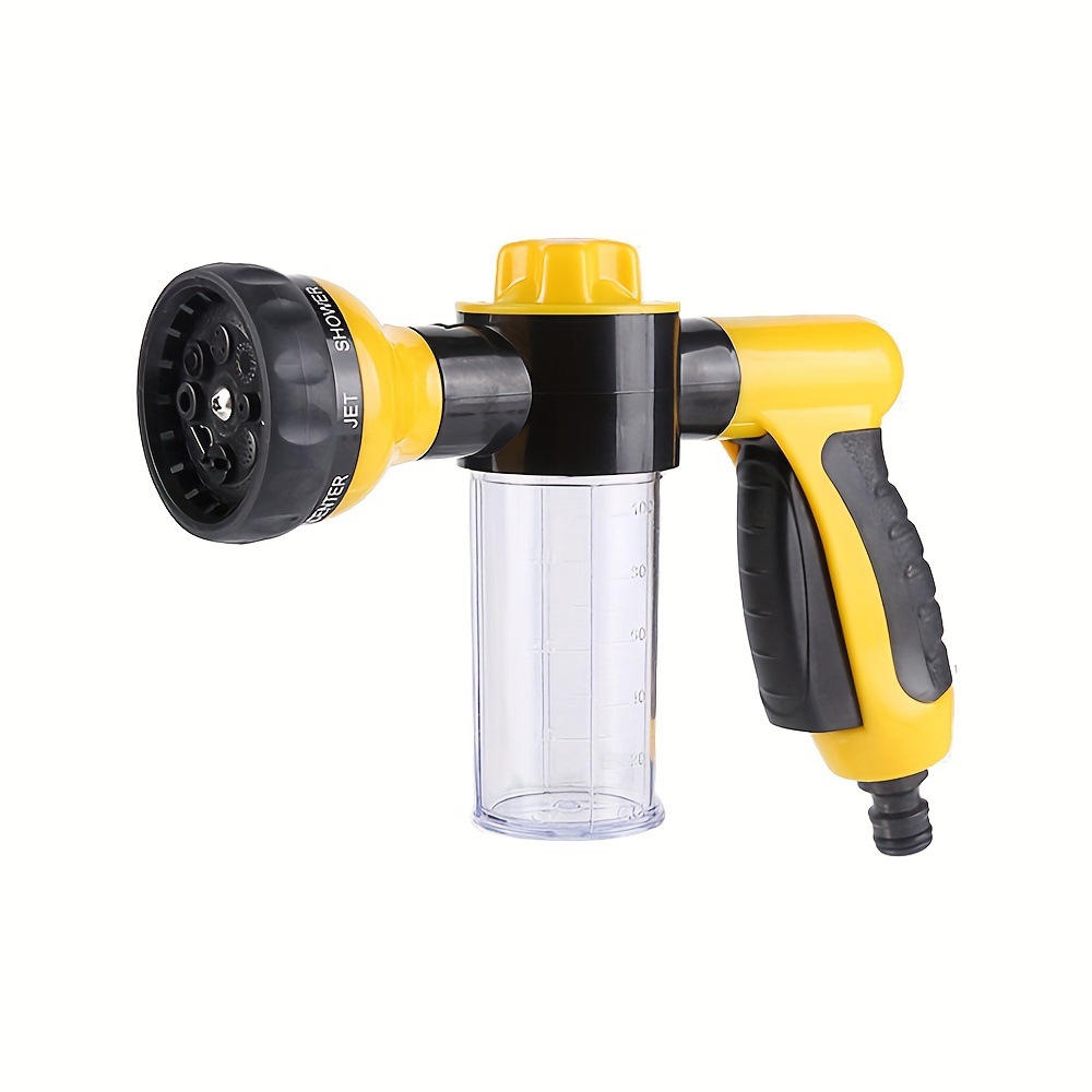 Home 8 funciones espuma pulverizador pistola de agua lavado de automóviles espuma pistola de agua limpia cepillo de automóviles artefacto espuma pistola image 9