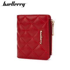 Baellerry Women's Short Wallet Cross-border Fashion Quilted Zipper Coin Pouch Women's PU Wallet