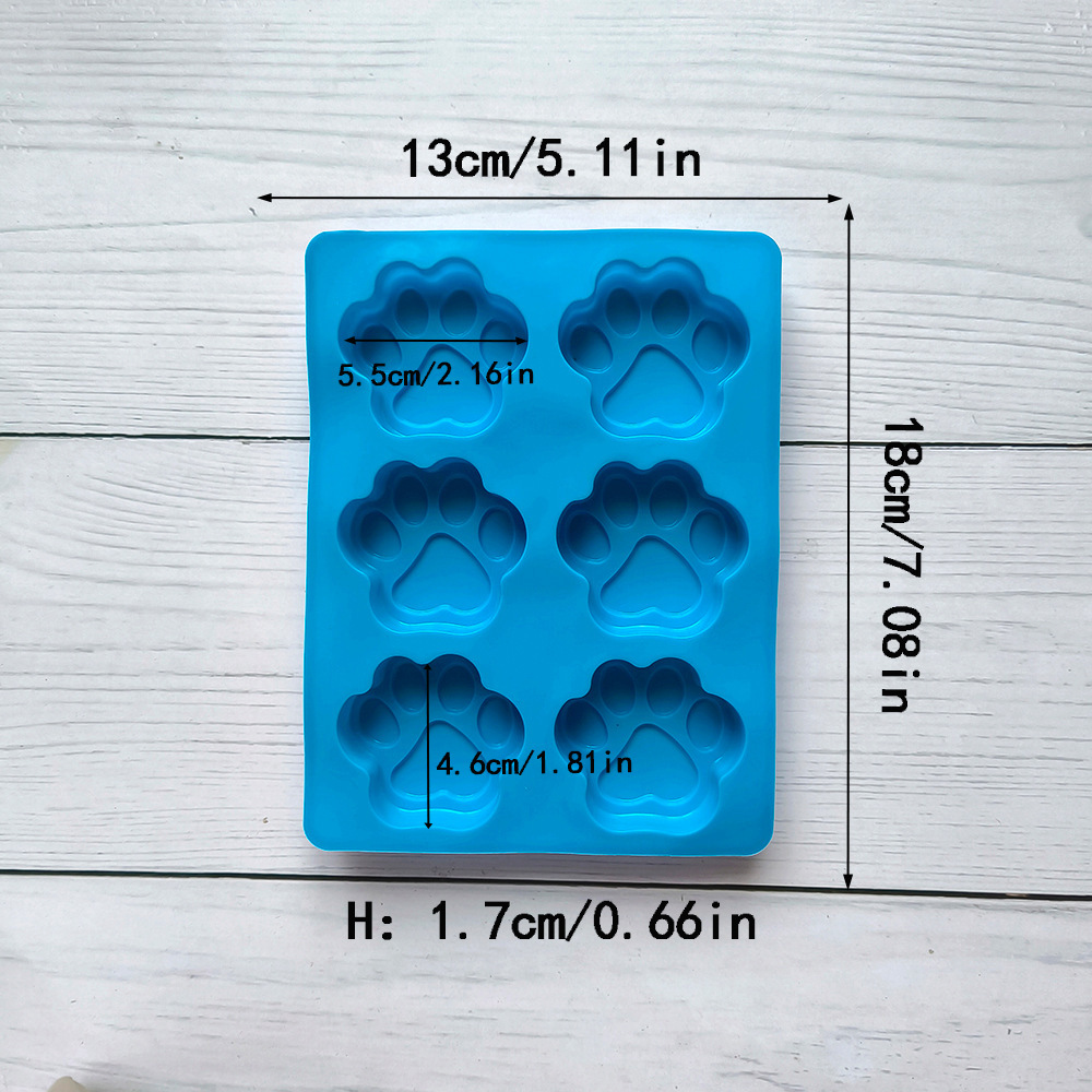 6 garras de gato 315 molde de chocolate de silicona DIY molde de pastel de pudín molde de horneado