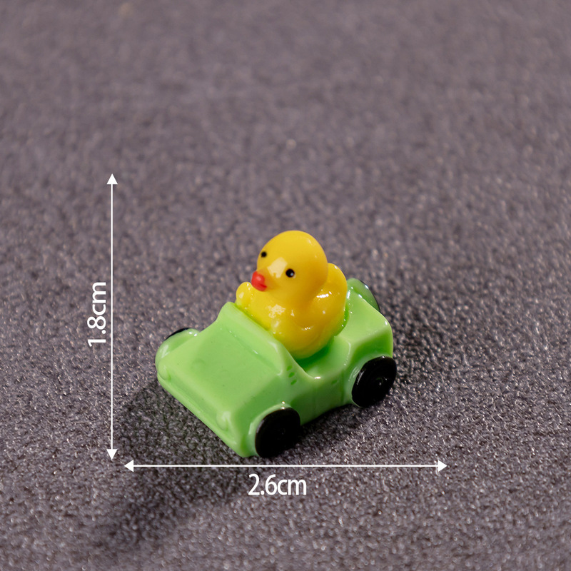 苔マイクロ風景かわいい車の小さなアヒルかわいいミニチュアシーン手作り diy 樹脂アクセサリー小さな装飾品|undefined