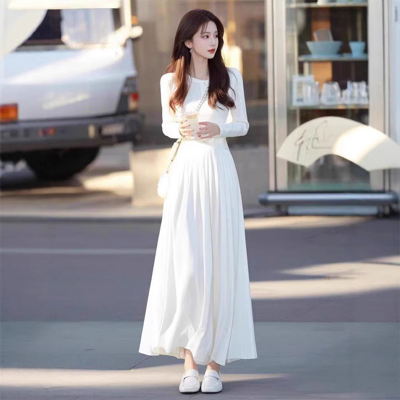Spring high society French high-end exquisite temperament socialite dress high-end formal occasion white dress