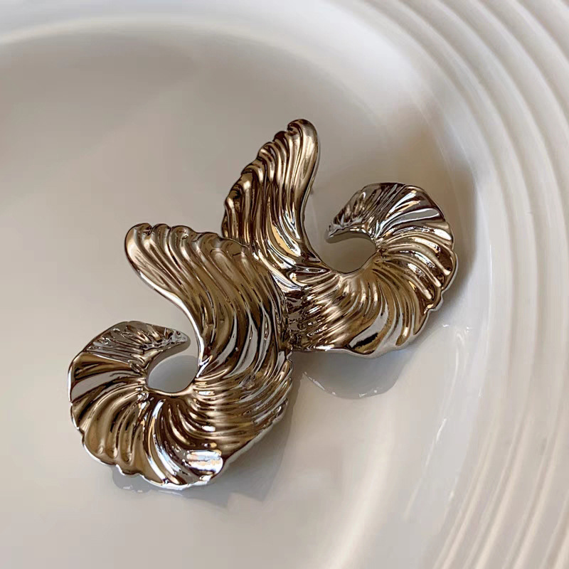Solid Color Pattern Women's Gender Wholesale Jewelry Simple Style Solid Color Alloy Gold Plated Plating Ear Studs