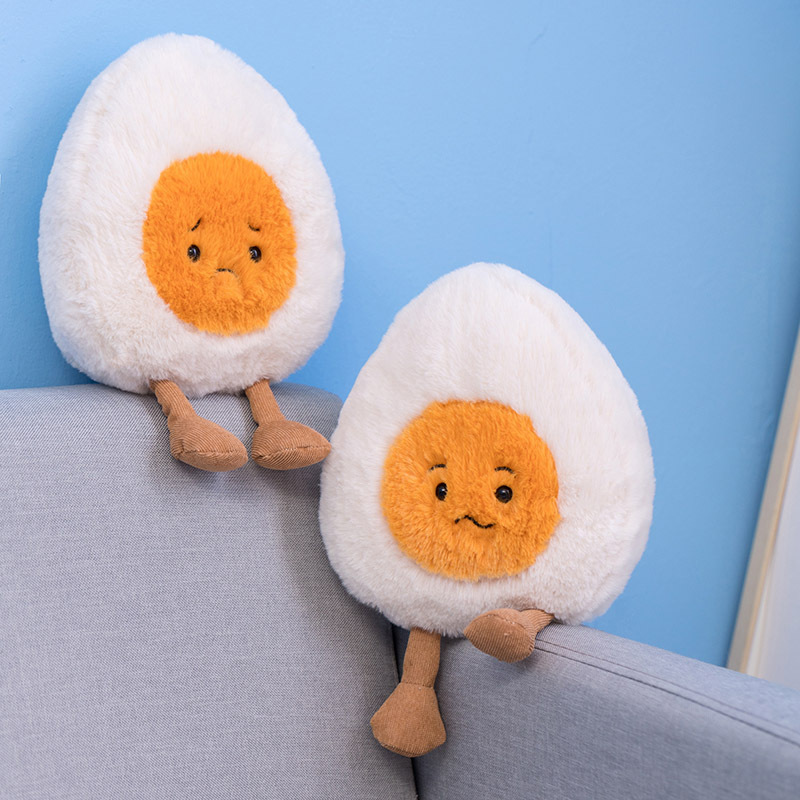 Huevo hervido muñeca juguete de peluche muñeca de huevo simulación muñeca pequeña muñeca de tela muñeca de bolsillo muñeca de espectáculo muñeca image 1
