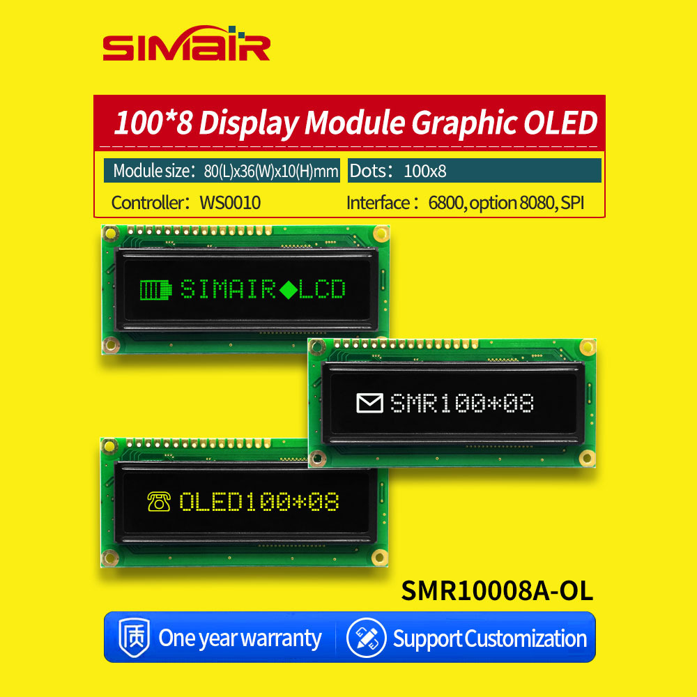 WINSTAR原装WEG010008A OLED显示屏 100*8点 白色宽温操作 高对比