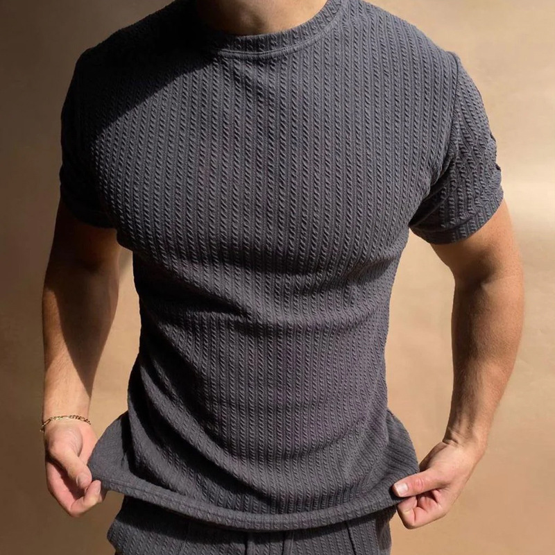 Slim Fit Type Men's Solid Color Pants Sets Men's Clothing