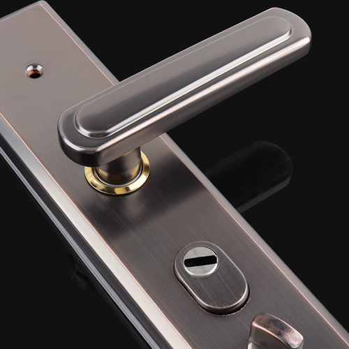 Household universal mechanical door lock 304 stainless steel red ancient handle entry door door household universal panel