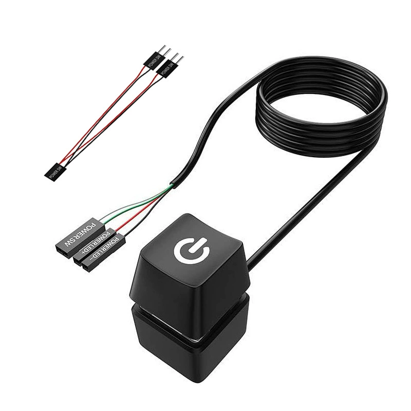 Механическая кнопка для включения/выключения ПК LED 7 цветов, остановить \ запустить рабочий стол, настольный переключатель