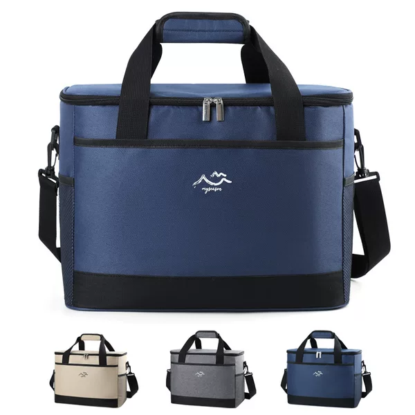 European and American export cross-border portable insulated bag, outdoor picnic bag, camping fresh-keeping large-capacity cooler bag, waterproof