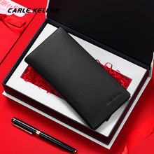 CARLE KELLEN正品男士长款钱包真皮2024新款多卡位男式头层牛皮夹