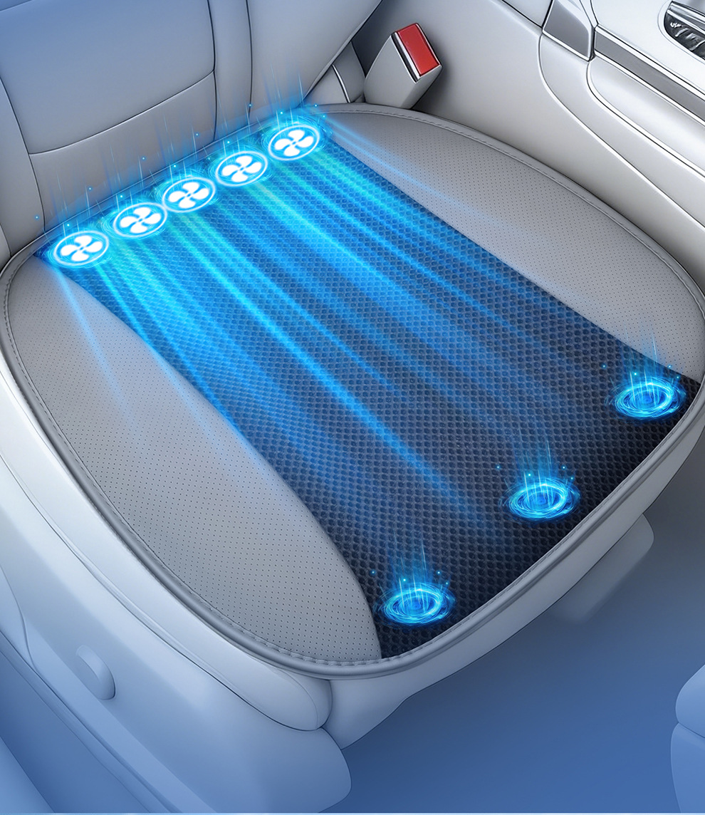 Cross-border wholesale purchase of car USB ventilated seat cushions, car air-conditioning cooling seat pads