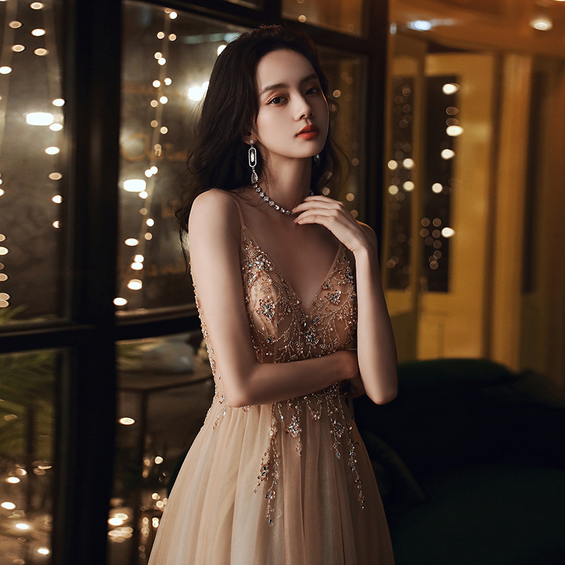 Vestido de noche para mujer, estilo verano 2026, vestido largo sin tirantes para fiesta anual, fiesta de cumpleaños, vestido elegante de hada para banquete.