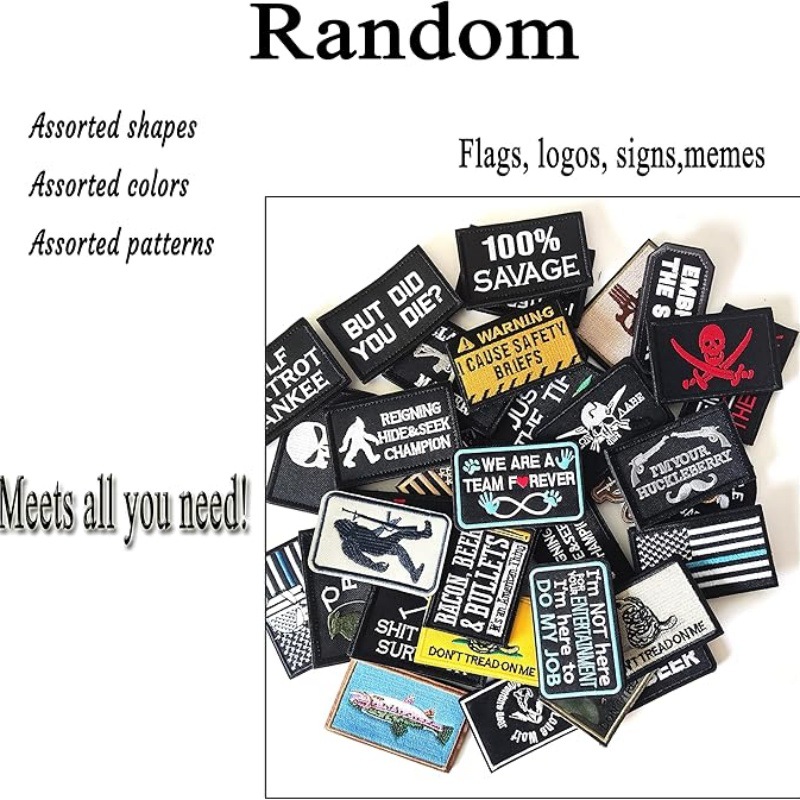 Transfronterizo Amazon nuevo velcro cuadrado coraje táctica insignia bordado tela pegatinas parche de ropa pegatinas decorativas