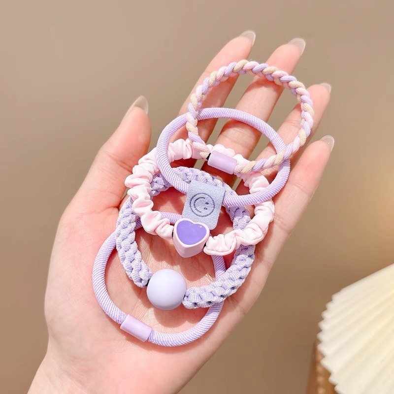 2025 nuevo cabello de niños correa de cola de caballo no lastima cabello de niña anillo de cabello de niña trenzada adorable adornamiento para el cabello