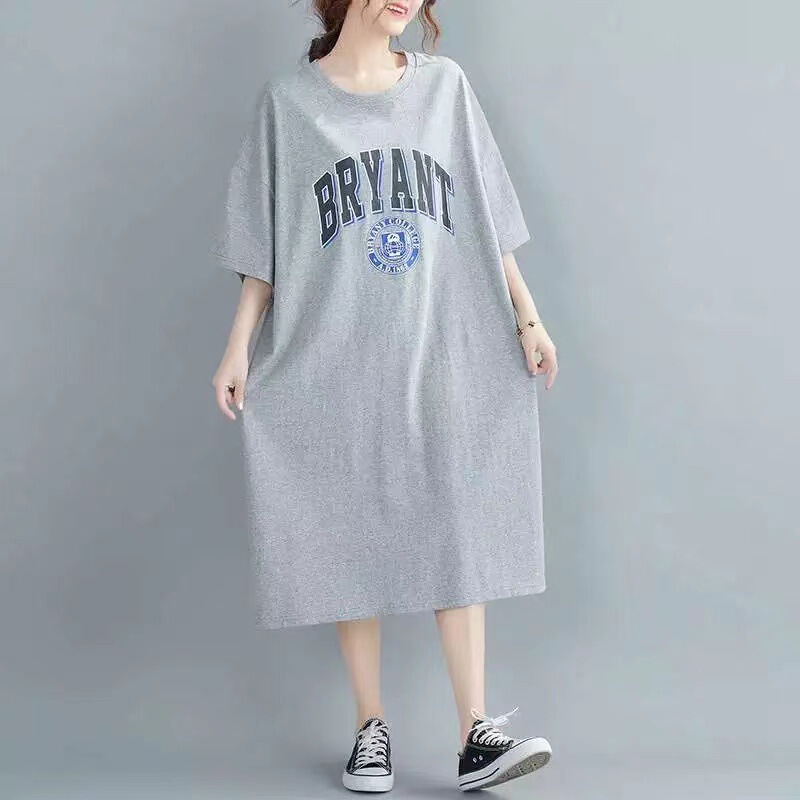 sun grapefruit spring and summer design buckle dress women's elegant waist split casual short sleeve T-shirt skirt loose