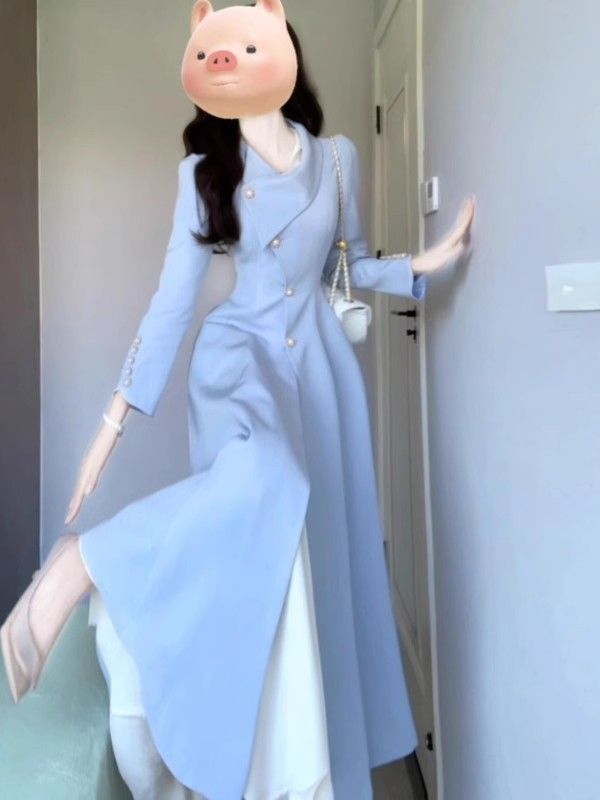 法式温柔风高级感长款收腰修身风衣小众时尚气质感外套女2025秋季|undefined