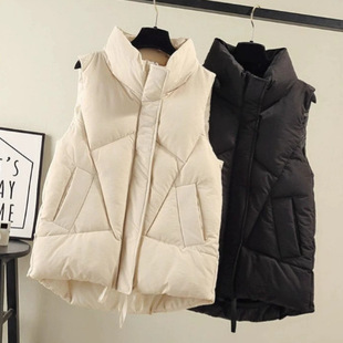 Cross-Border Cotton Vest for Women 2025 Autumn and Winter Trendy Large Size Stylish Versatile Vest Jacket European and American Style