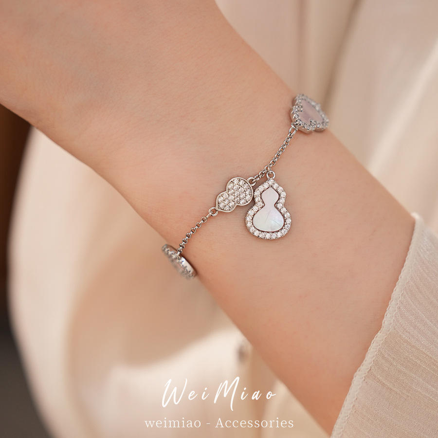 Pulsera de calabaza de frita de piedra ligeramente lujosa nicho de alto nivel pulsera de sensación de viaje diario joyas de moda al por mayor
