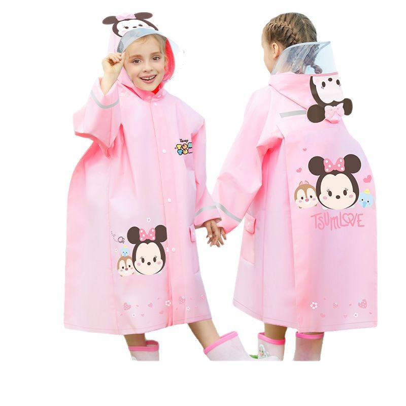 Disney Children's EVA Big Schoolbag impermeable princesa Aisha poncho estudiante impermeable para bebés
