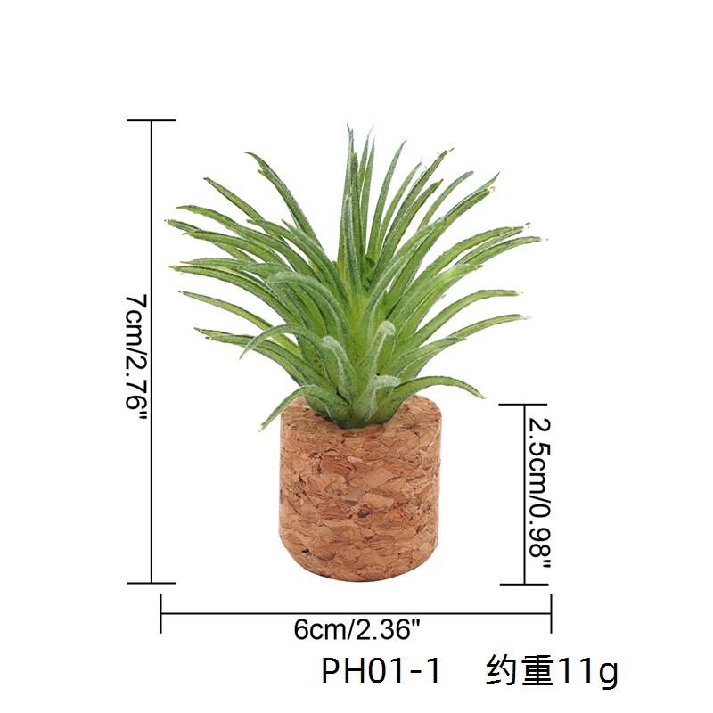Simulación de suministro transfronterizo suculenta flor artificial en maceta Corcho decoración del coche simulación planta tapón de vino refrigerador pegatinas al por mayor