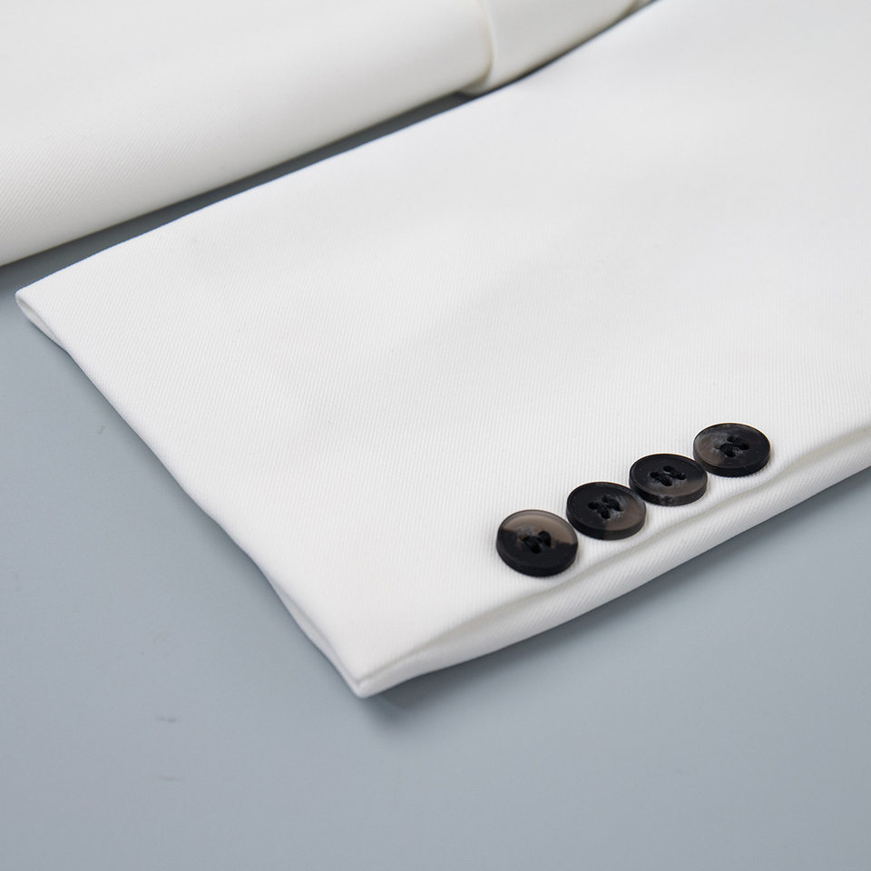 Áo vest nữ cổ chữ V dáng ôm eo tôn dáng, tay dài, phong cách công sở — Màu trắng, Màu đen, Màu đỏ rượu, màu nâu nhạt chi tiết 24