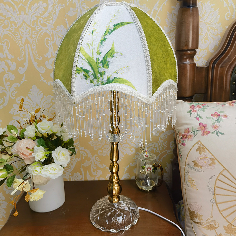 French Style Pastoral Table Lamp ins Girl's Heart European Style Retro Living Room American Country Tassel Princess Bedroom Bedside Lamp