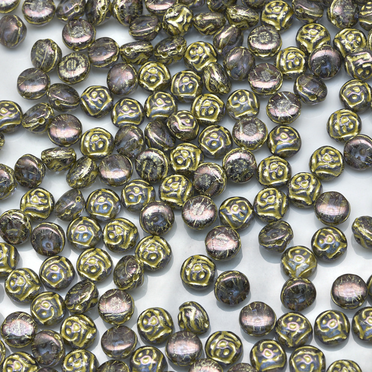 Nuevo checa perlas de vidrio preciosa Bossa Rosa 29 colores 8mm,12mm perlas sueltas 100g paquete