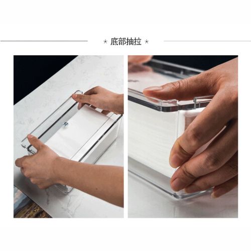 Transparent Acrylic Tissue Box Face Towel Storage Box Desktop Kitchen Restaurant Napkin Bathroom Tissue Box