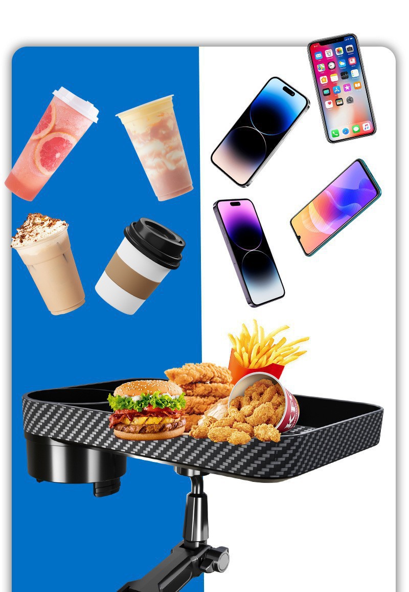 Cross-border multifunctional car storage rack, rotatable car tray, mobile phone and car water bottle/cup holder, direct from the factory