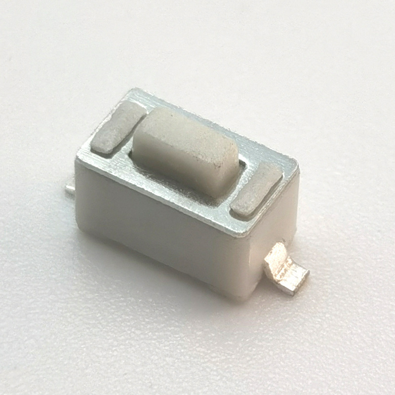 轻触按键触点开关3X6X5两铜脚贴片铜盖板黑色\白色塑胶生产厂家