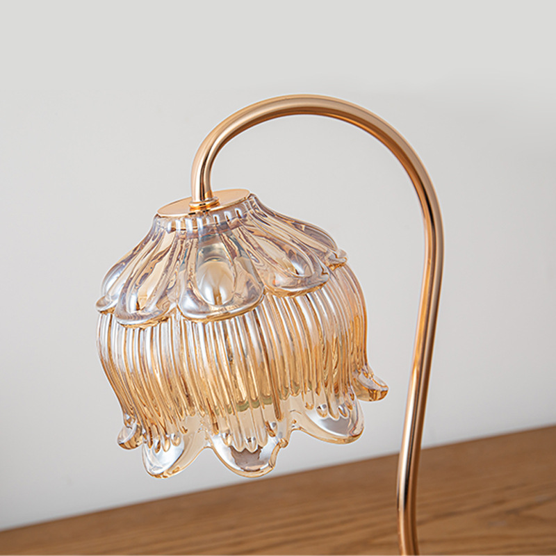 Marble melting candle lamp ins incense expanding gift table lamp smoke-free temperature adjusting American retro night light aromatherapy melting wax lamp