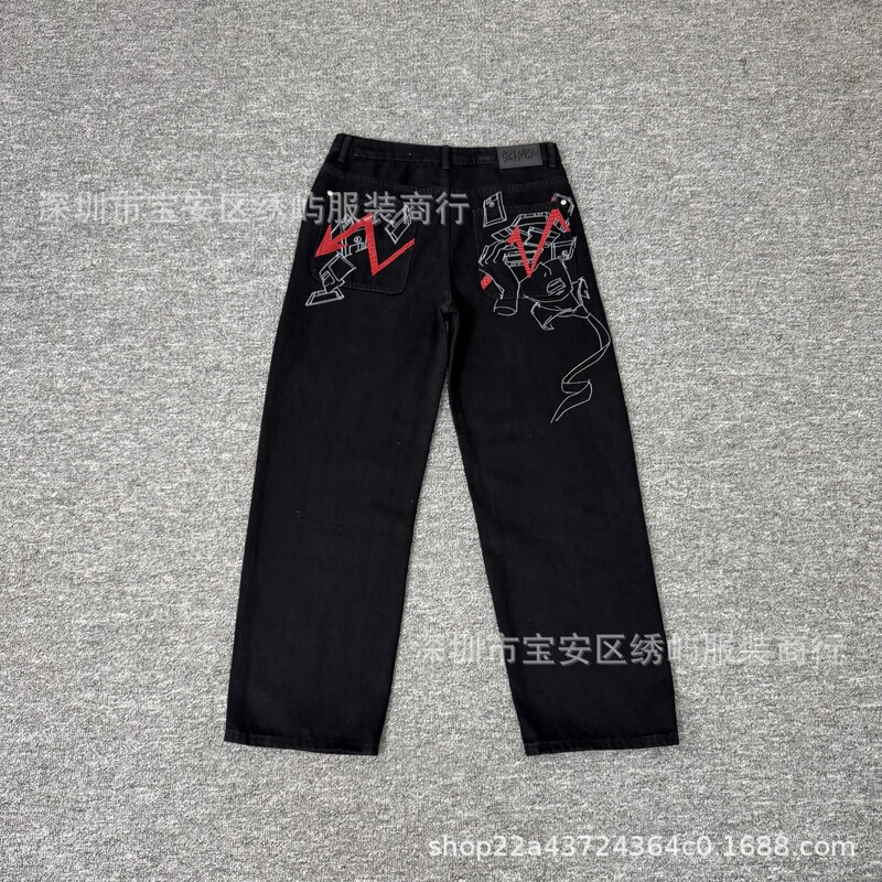 2026 Spring and Autumn New Style ders@chutze Arrow Embroidery Casual Loose Denim Shorts Wholesale 2026 Spring and Autumn New Style ders@chutze Arrow Embroidery Casual Loose Denim Shorts Wholesale