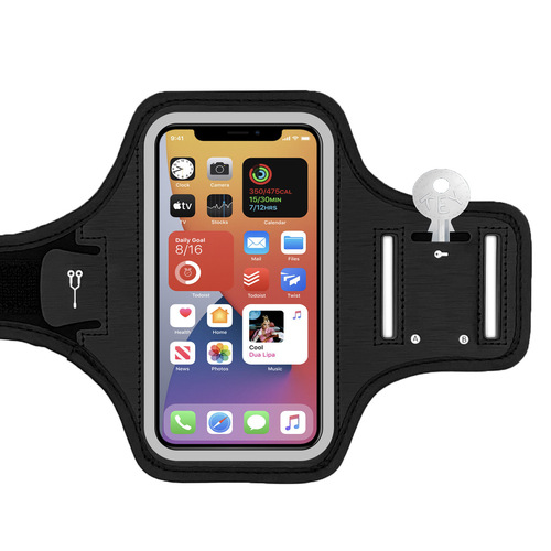 Sports armband running mobile phone arm bag PVC touch screen reflective diving material sweat-absorbent men's and women's fitness running arm cover