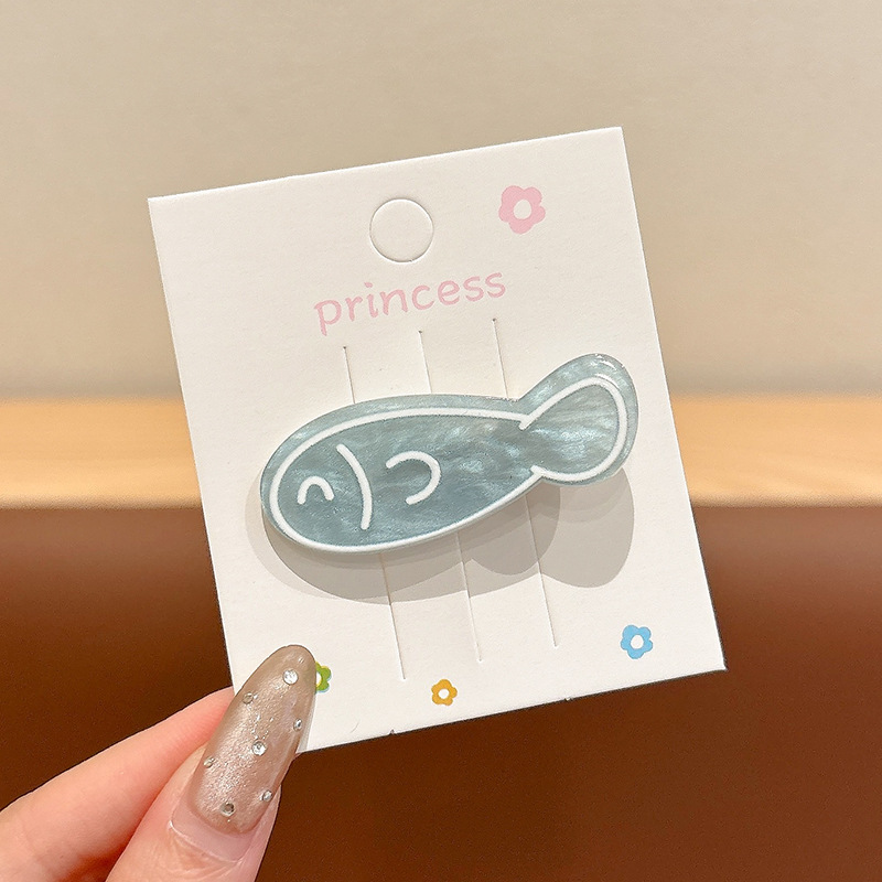 新しいかわいいガーリーハート熱帯魚ヘアピンアセテートアクリルカモノハシクリップ前髪ヘアサイドクリップイン帽子|undefined
