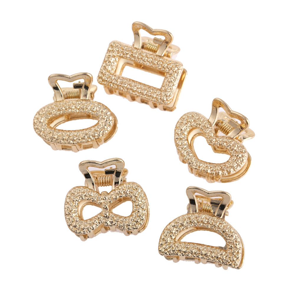 Estilo coreano chica elegante clip de aleación de tamaño pequeño clip de vuelta cabeza media horquilla tocado clip superior clip horquilla