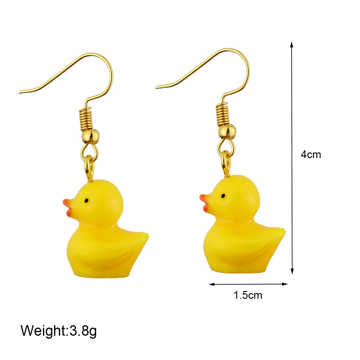 1 Pair Cute Animal Cartoon Duck Plastic Women's Drop Earrings Earrings Ear Hook display picture 3