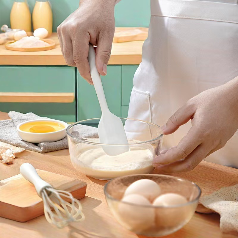 Cepillo de silicona de grado alimenticio resistente a altas temperaturas para panqueques de barbacoa pequeño cepillo raspador de alimentos herramientas de cocción de cocción de alimentos