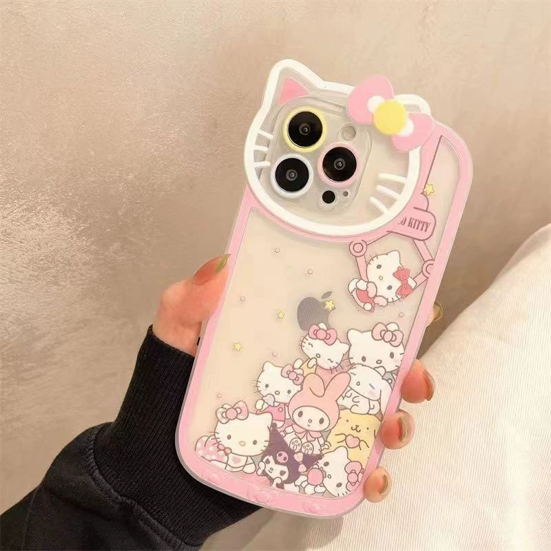 Чехол для телефона (Hello Kitty) для Apple iPhone 11/12/13/14/15/16/17 серии, защита при падении, милый дизайн