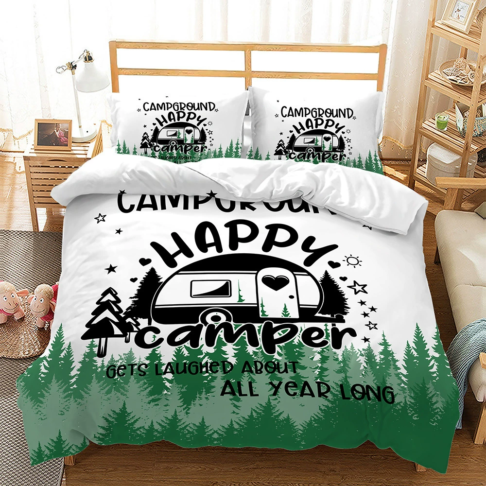 RV for traveling, set, digital duvet cover, pillowcase, 3 piece set, Amazon, for import, 3D, bedding