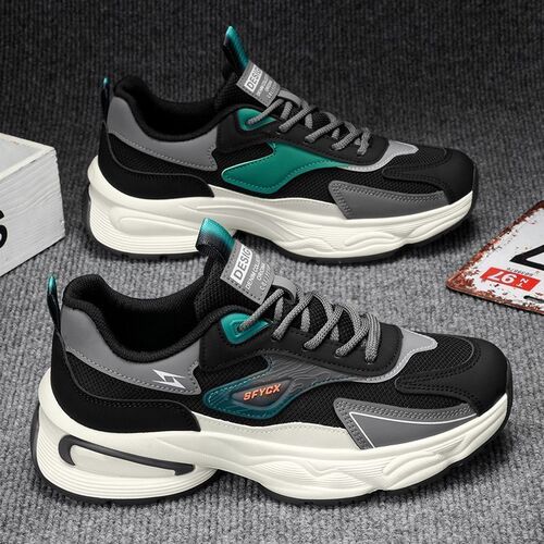 2025 Men's Summer Breathable Versatile Anti-Odor Wear-resistant Mesh Sports Casual Thick Sole Teenage Father-in-Law Trendy Shoes