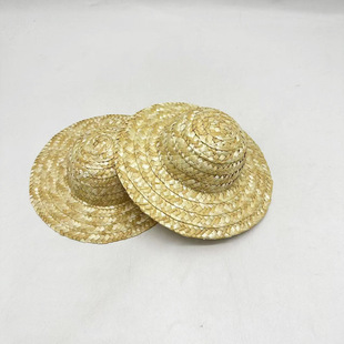 Cross-Border Supplies Small Straw Hat Mini Toys Handmade Accessories Christmas Party Pet Bear Doll DIY Pet Hat