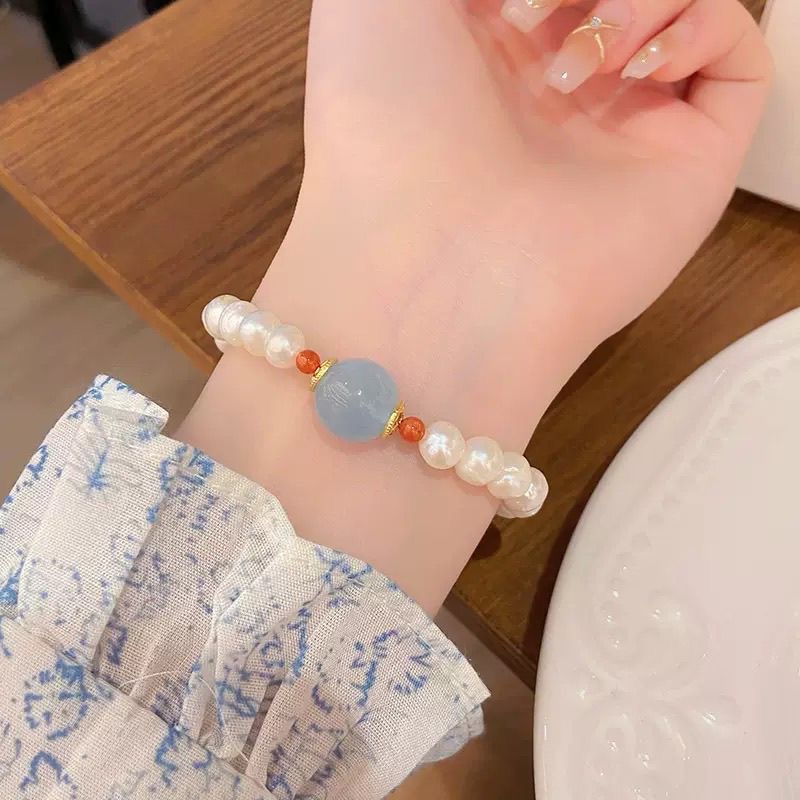 Pulseras de perlas de imitación de alta calidad para mujeres ins nicho de diseño de moda dulce pulsera de gran amiga super inmortal regalo de estudiante para mujeres
