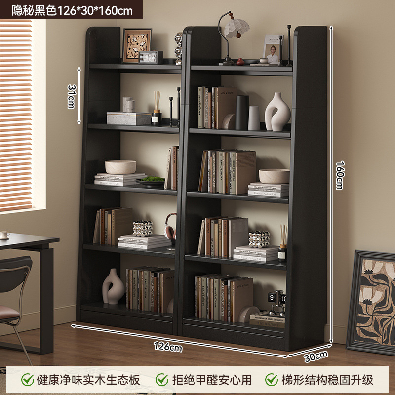 Estante de libro trapezoidal estante de piso estante de estante de estudio contra la pared armario integrado gabinete de combinación multicapa para estudiantes