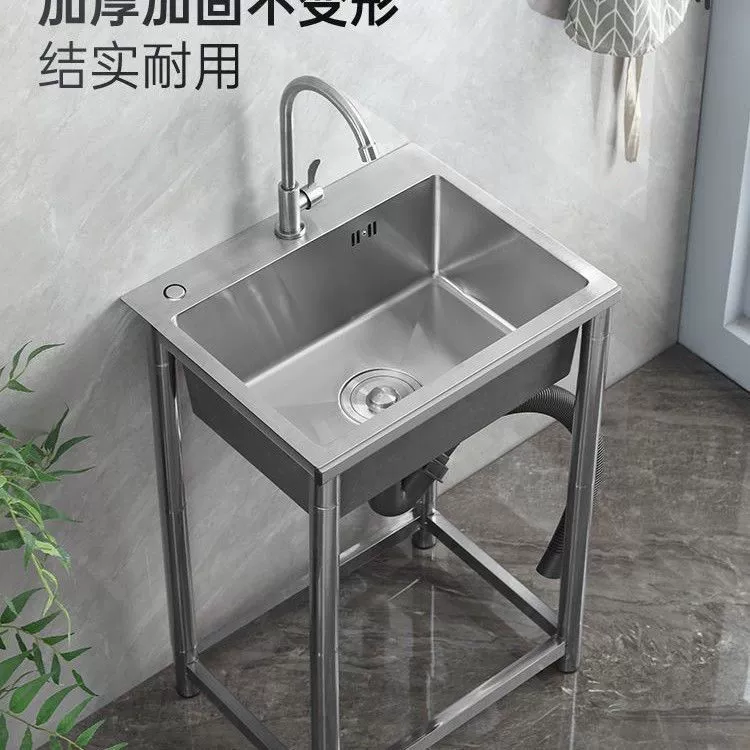 Кухня 304 из нержавеющей стали большая одна раковина с подставкой простой раковина бассейн для мытья посуды