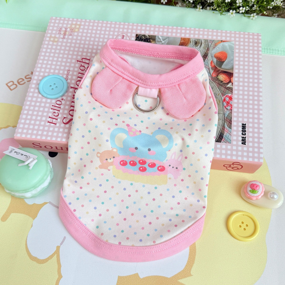 FY 핑크 귀 조끼