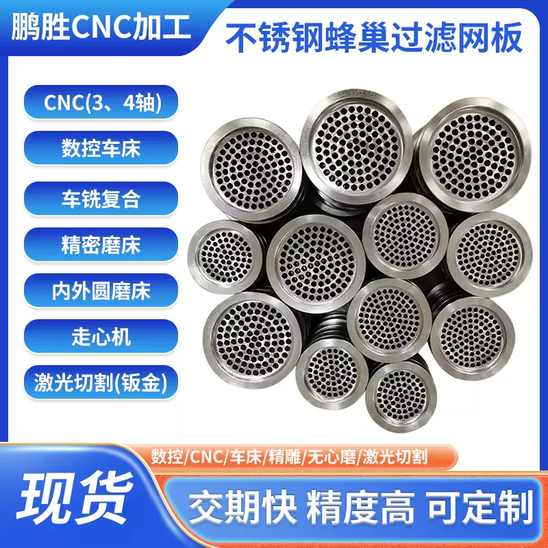 不锈钢蜂巢过滤网板精密配件50/60/70/80机押出机配件cnc加工定制